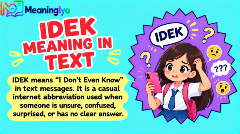 IDEK Meaning in Text